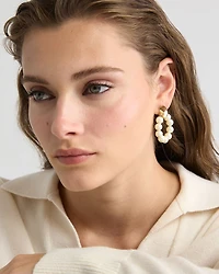 Pearl Hoop Earrings