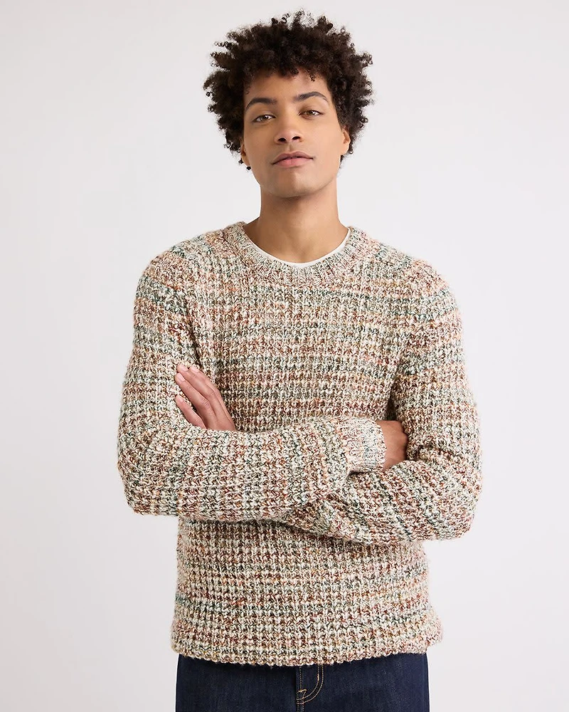 Textured Marled-Wool Sweater