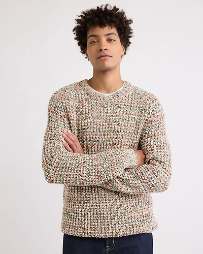 Textured Marled-Wool Sweater