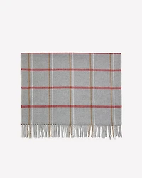 Plaid Scarf with Fringes