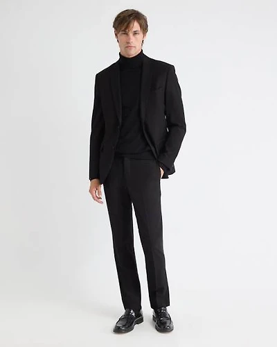 Essential Black Wool-Blend Suit Pant