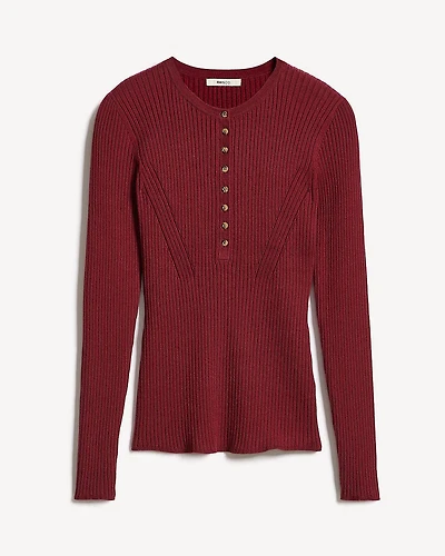 Long-Sleeve Ribbed Sweater