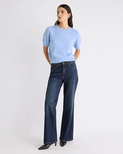 Long High-Rise Wide-Leg Jeans