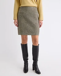 Tweed A-Line Mini Skirt
