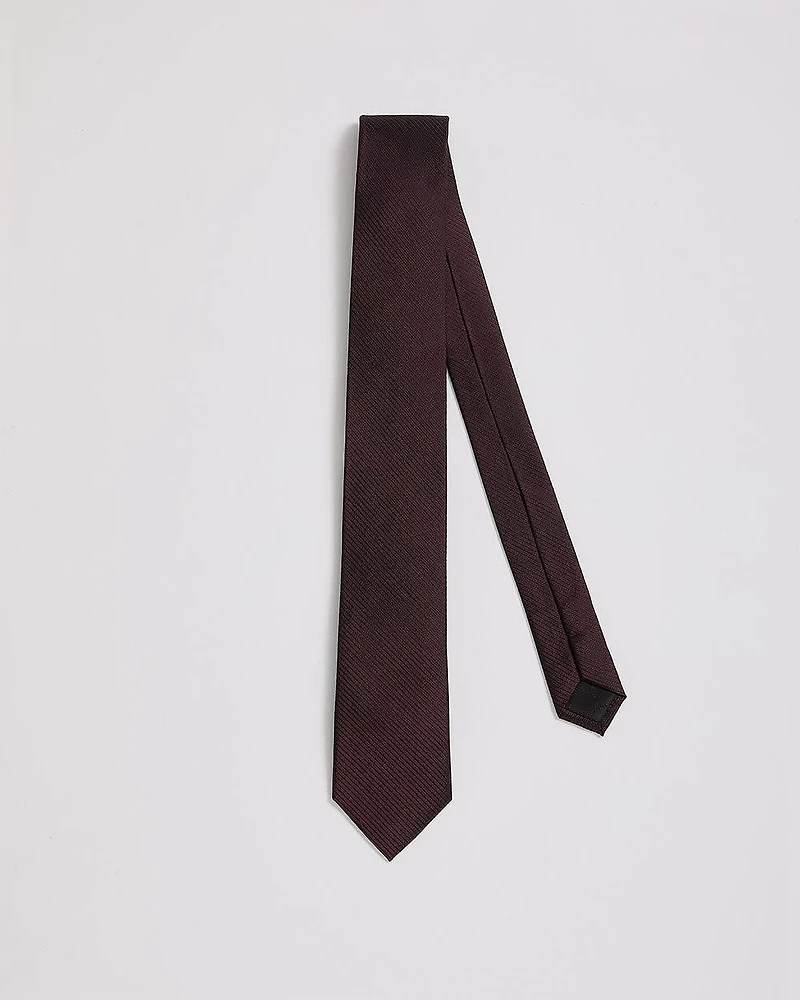 Striped Burgundy Skinny Tie