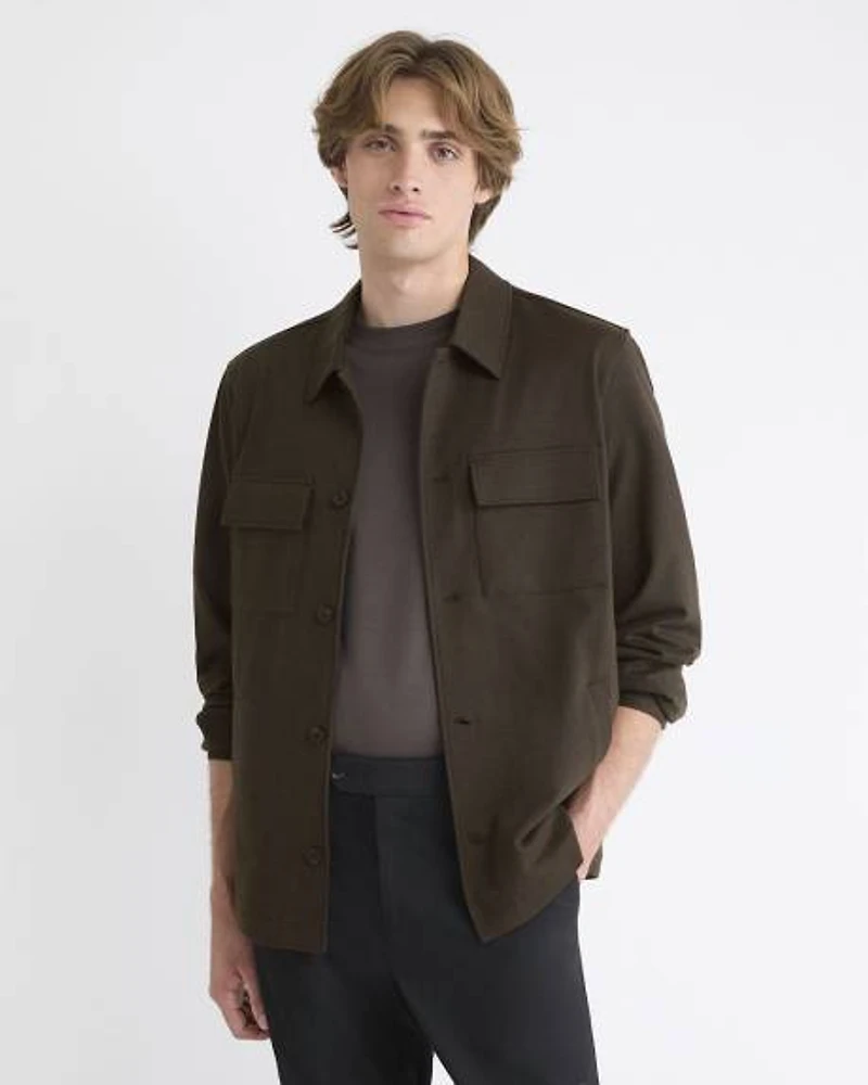 Chocolate Shacket with Chest Pockets