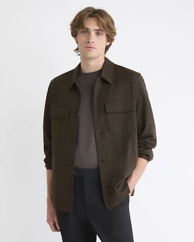 Chocolate Shacket with Chest Pockets