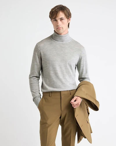 Pull à Col Roulé en Laine Mérinos