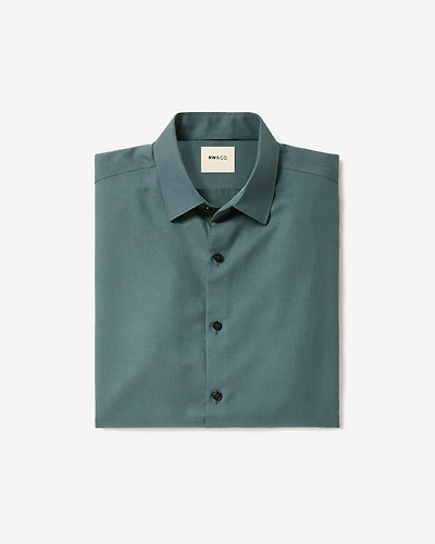 Slim-Fit Solid Cotton Modal Dress Shirt