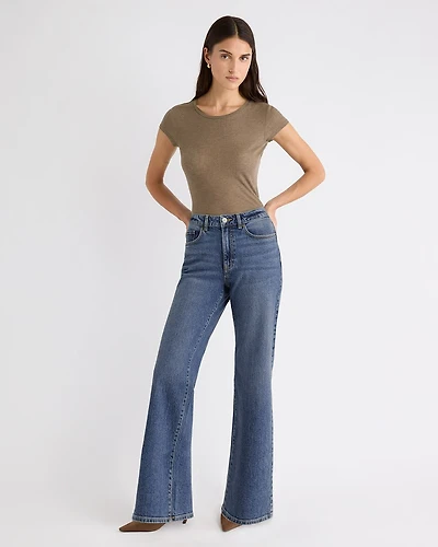 Long High-Rise Wide-Leg Jeans