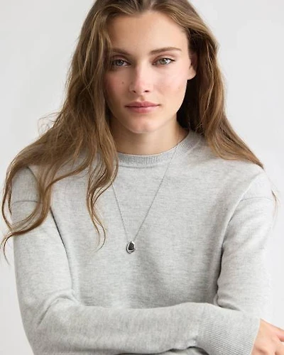 Collier Long avec Pendentif Sculptural
