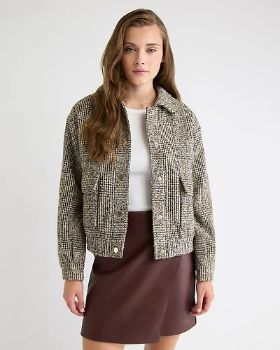 Tweed Bomber Jacket