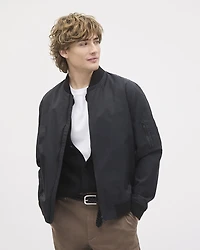 Solid Twill Bomber Jacket
