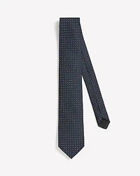 Navy Regular Tie with Geometric Pattern