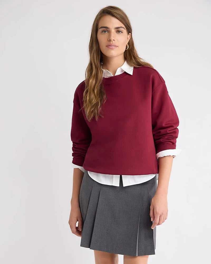Long-Sleeve Crew-Neck French Terry Sweatshirt