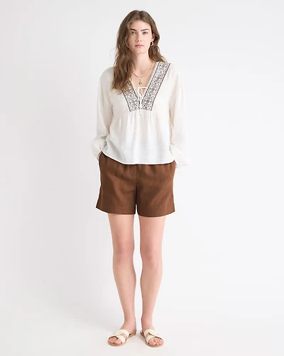 Linen High-Waisted Short