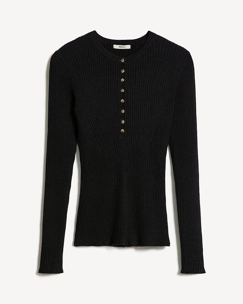 Long-Sleeve Ribbed Sweater
