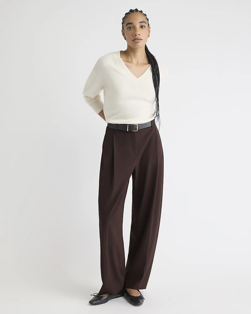 Twill High-Rise Barrel Pant