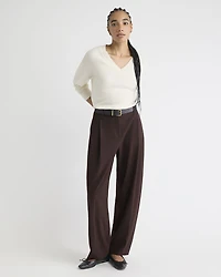 Twill High-Rise Barrel Pant