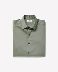 Slim-Fit Solid Twill Dress Shirt