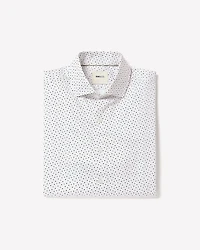 Slim-Fit Dress Shirt with Two-Tone Micro Geo Print
