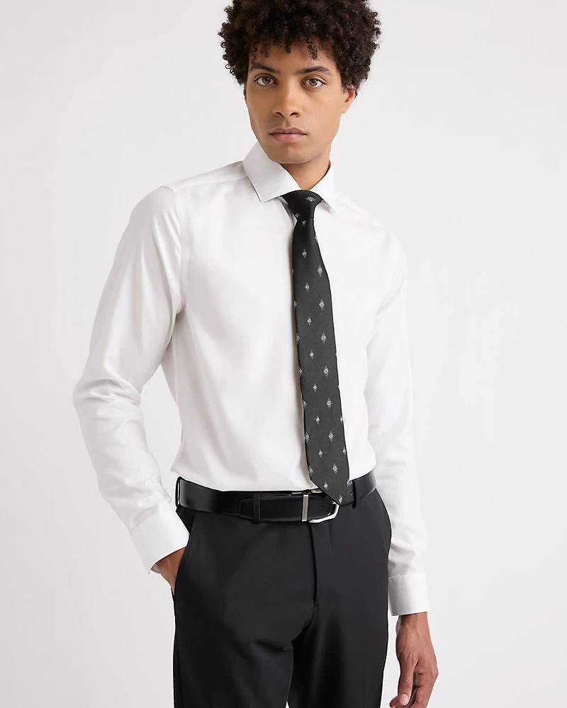 Wide Tie with Woven Pattern