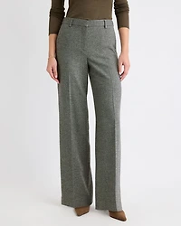 Mid-Rise Wide-Leg Tweed Pant