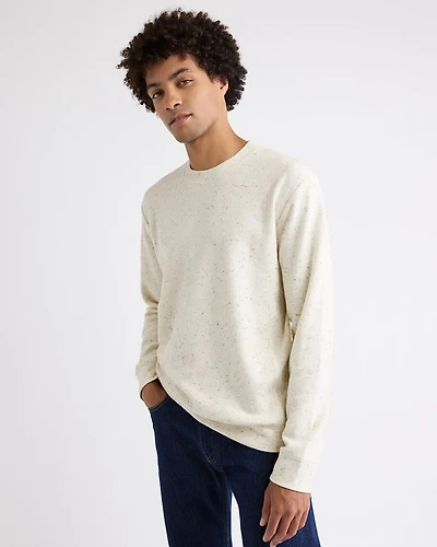 Long-Sleeve Crew-Neck Ribbed Sweater