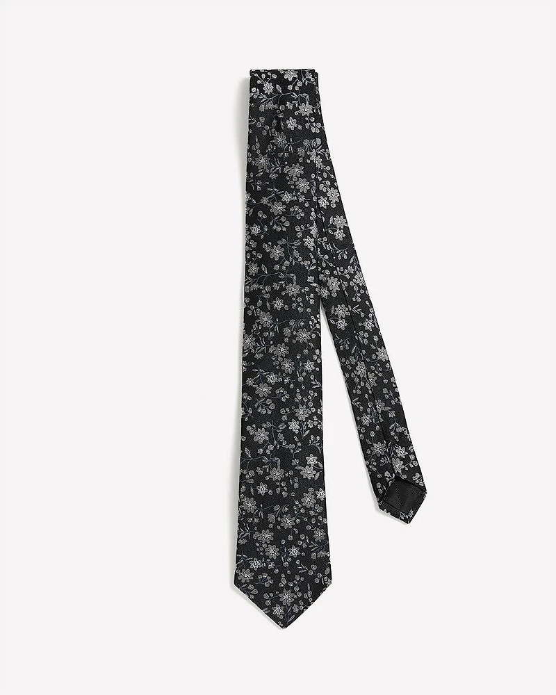 Skinny Tie with Floral Pattern