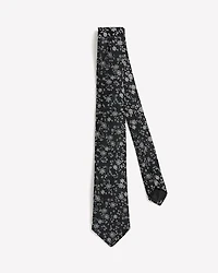 Skinny Tie with Floral Pattern