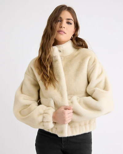 Faux Fur Bomber Jacket