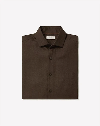 Tailored-Fit Heather Dress Shirt