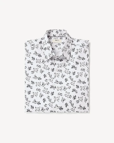 Tailored-Fit Dress Shirt with Floral Pattern