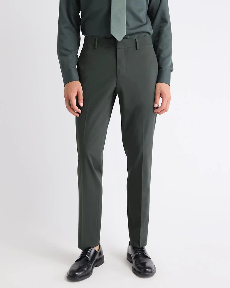 Slim-Fit Dark Green Suit Pant