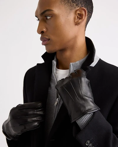 Leather Gloves with Cashmere Lining