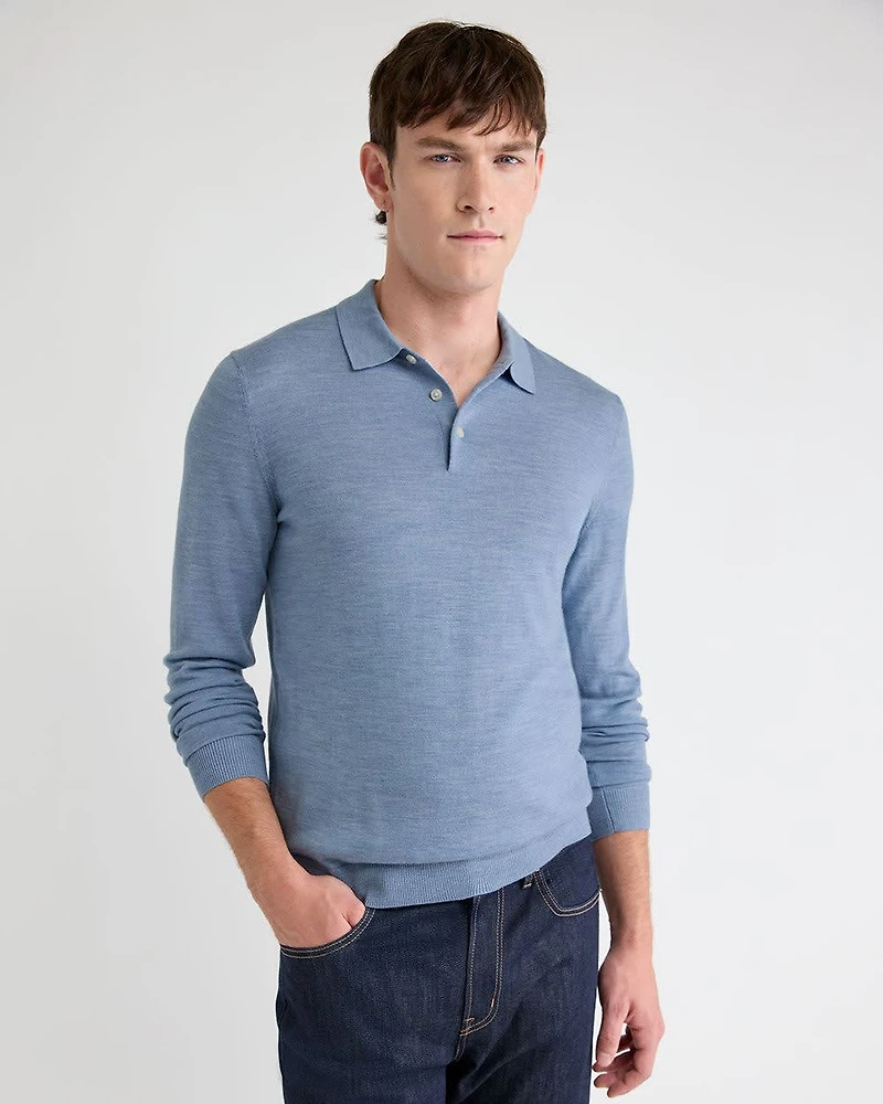 Merino Wool Polo Sweater
