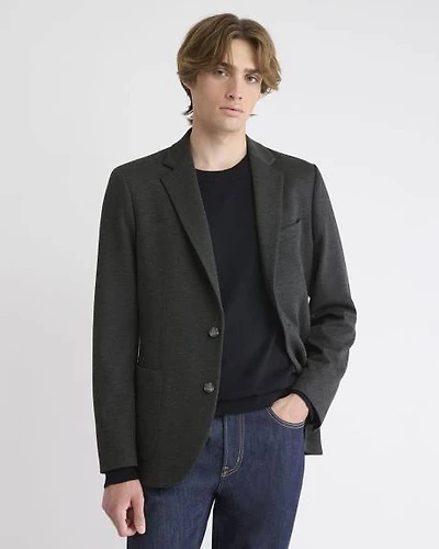 Slim-Fit Textured Knit Blazer