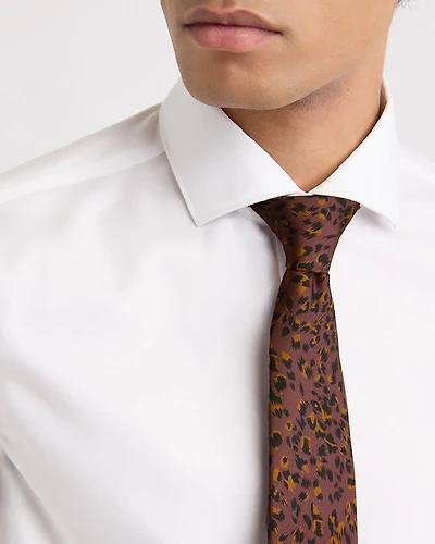 Regular Tie with Leopard Print