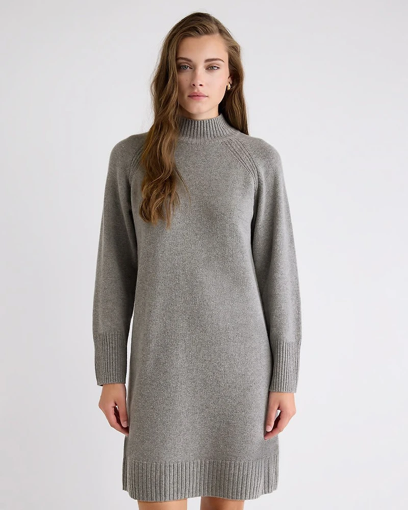 Merino Wool High-Neck Sweater Dress