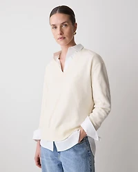 Pull en Laine Mérinos à Manches Longues et Col V