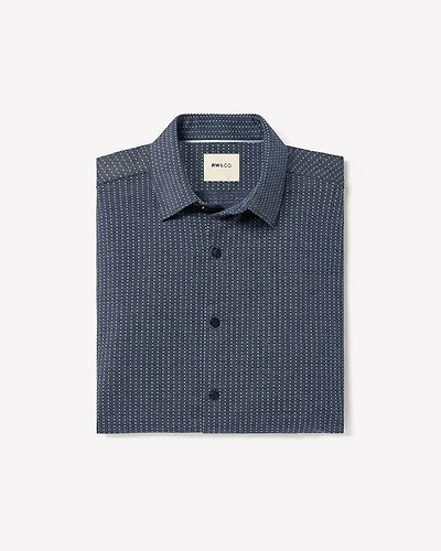 Slim-Fit Knit-Like Dress Shirt