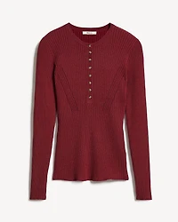 Long-Sleeve Ribbed Sweater