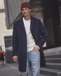 Classic Wool Coat with Tailored Collar