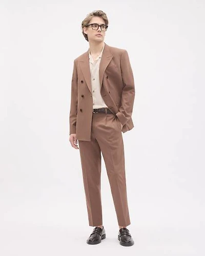 Pantalon de Complet Terracotta à Jambe Fuselée