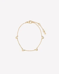 Delicate Chain Bracelet with Hearts