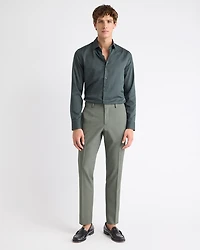 Slim-Fit Solid Cotton Modal Dress Shirt