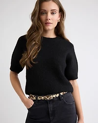 Ceinture en Cuir à Imprimé Léopard