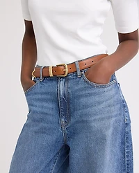 Leather Belt with Metal Tip