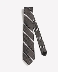 Cravate Régulière Brune à Rayures