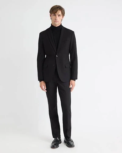 Essential Black Wool-Blend Suit Blazer